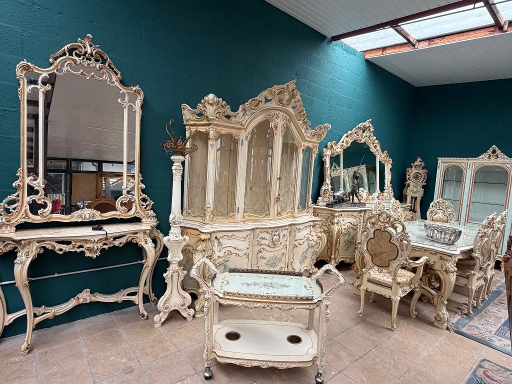 Barok eetkamer console met spiegel klok, Ophalen