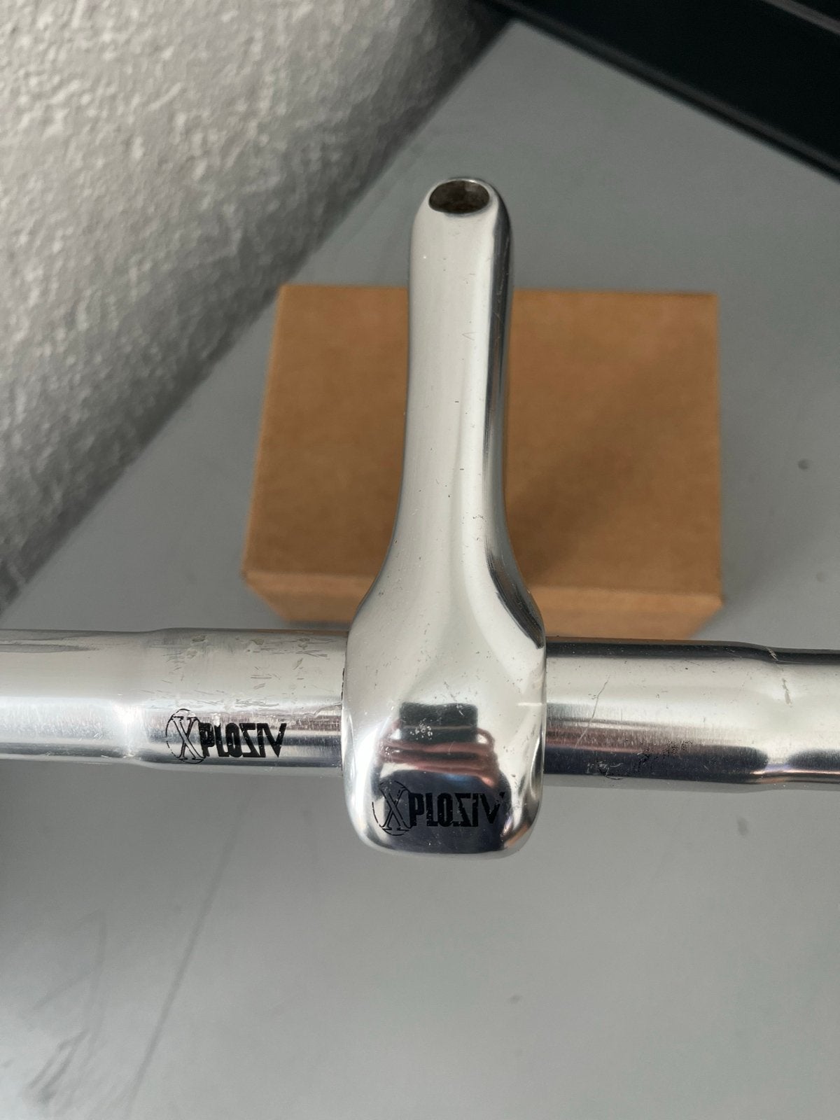 Vintage Racefiets Stuur met Stuurpen - Gebruikt, Gebruikt, Stuur, Ophalen of Verzenden, Aluminium