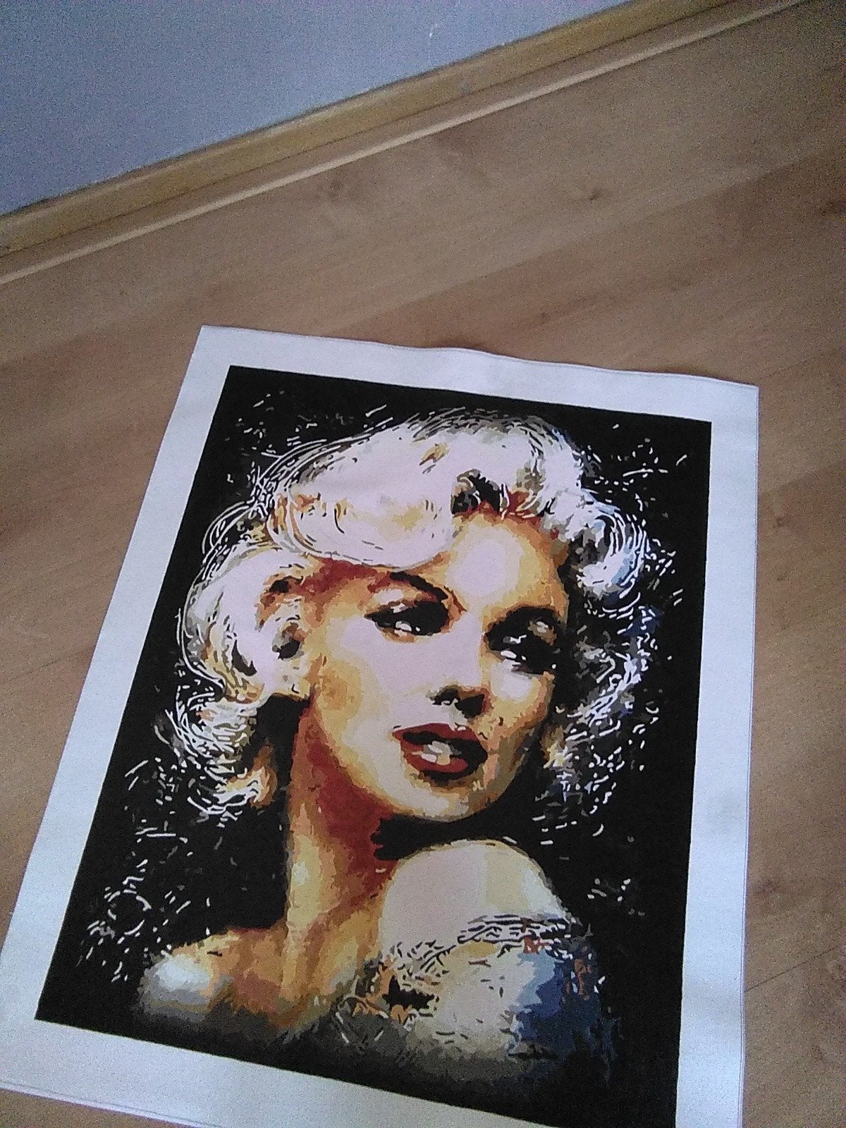 geschilderde canvas Marilyn Monroe, Huis en Inrichting, Woonaccessoires | Schilderijen, Tekeningen en Foto's, 50 – 75, Minder dan 50 cm