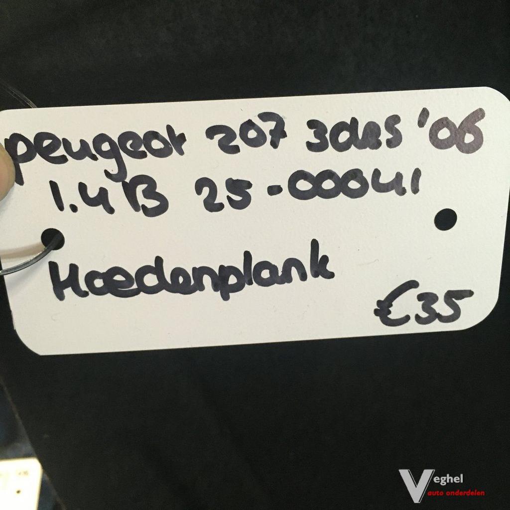 Peugeot 207 3drs 1.4 B 2006 2500041  Hoedenplank, Ophalen, Gebruikt, -, -