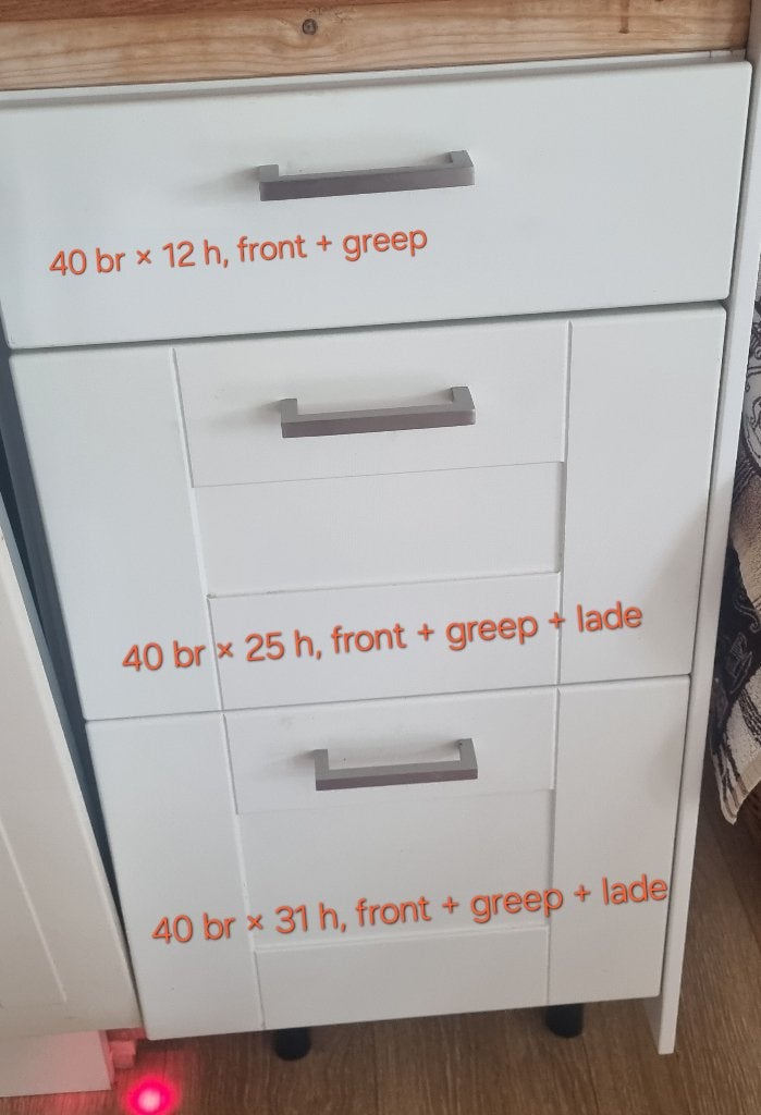 ikea Factum keukenfrontjes + lades, Ophalen, Minder dan 50 cm, Wit, Zo goed als nieuw