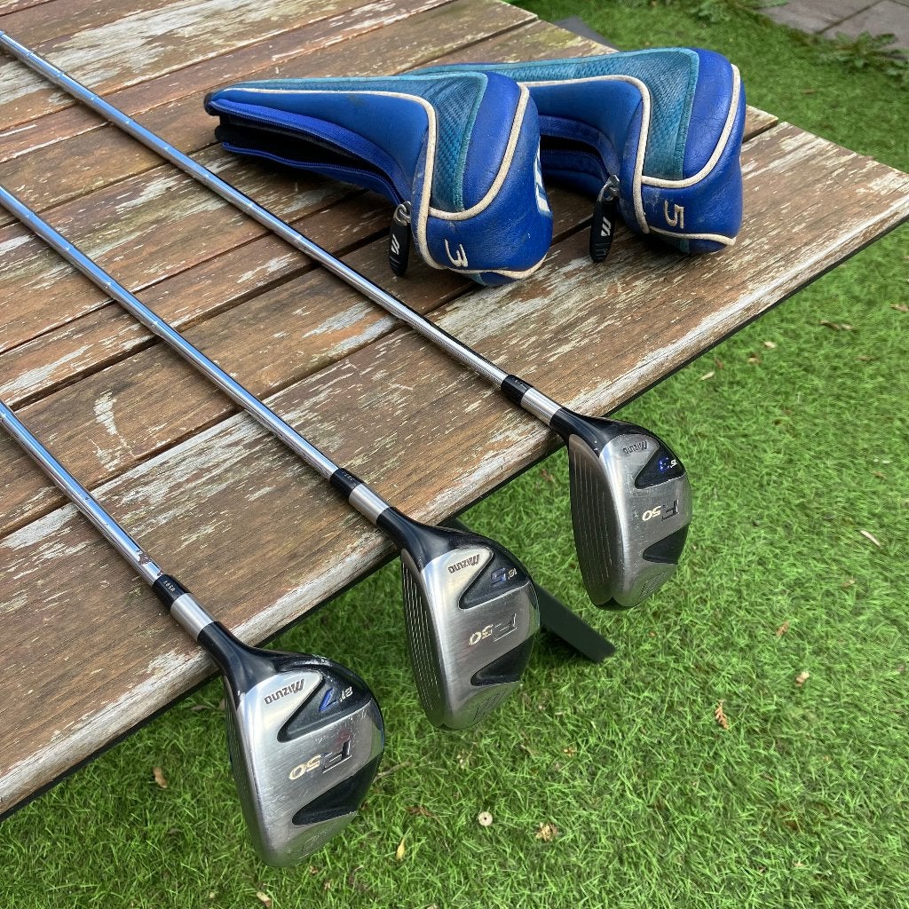 Mizuno F50 houten 3,5 en 7 fairwaywood rechtshandig, Gebruikt, Mizuno, -, -