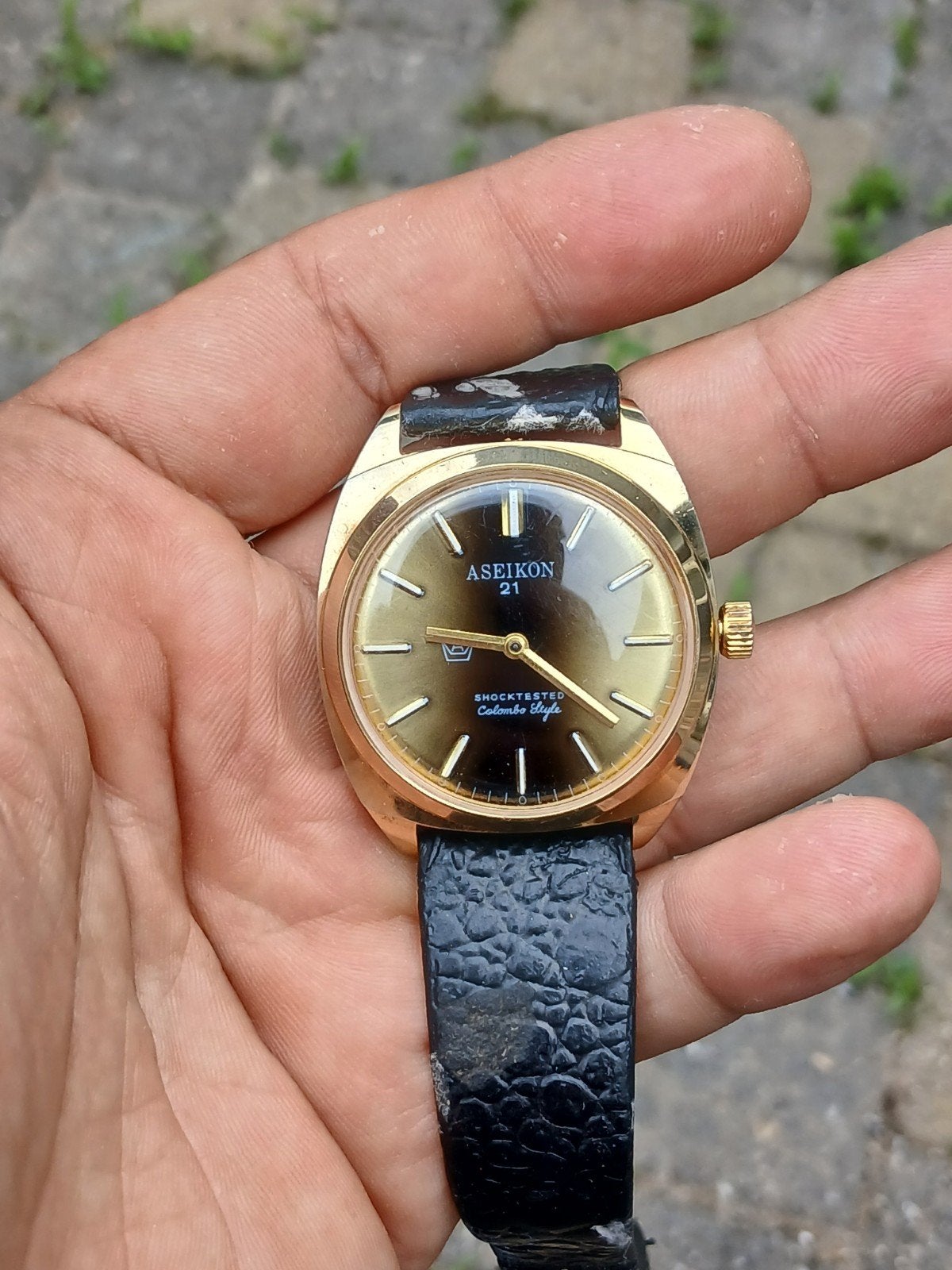 Vintage Aseikon 21 Shocktested Polshorloge uit 1950., Ophalen of Verzenden, Overige merken