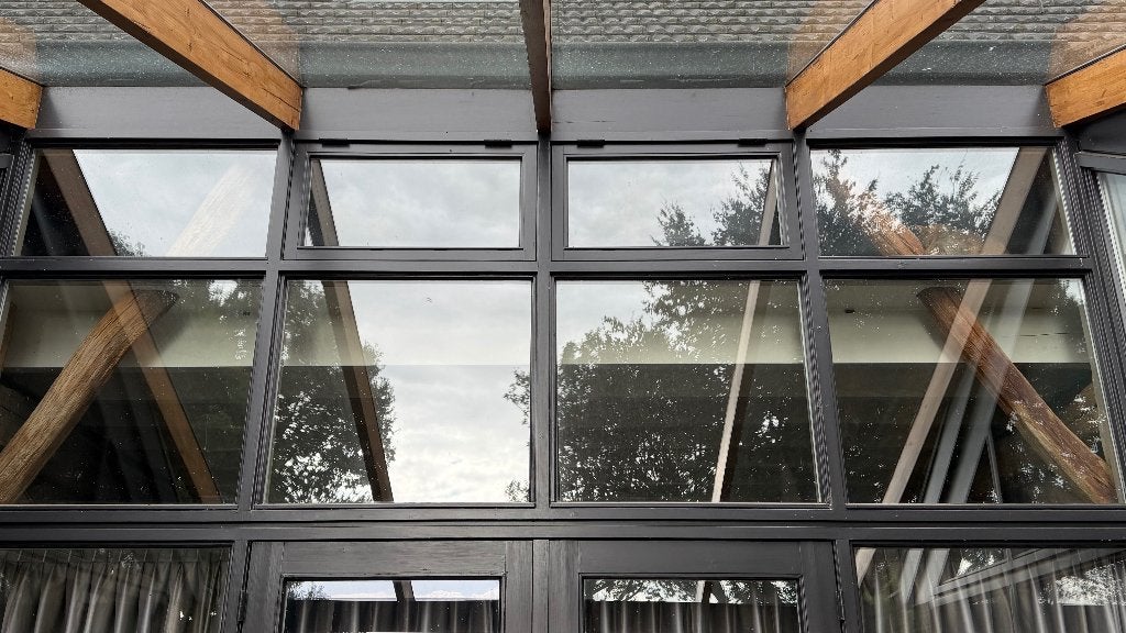 Losse Dubbelglas glasplaten voor serre/aanbouw Zonder kozijn, Doe-het-zelf en Verbouw, Ophalen, Gebruikt, 160 cm of meer, Glasplaat
