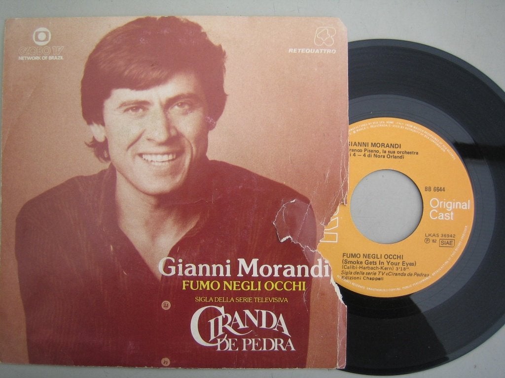 Gianni Morandi - Fuomo negli occhi ( smoke gets in your eyes, Ophalen of Verzenden, Gebruikt, 7 inch, Pop