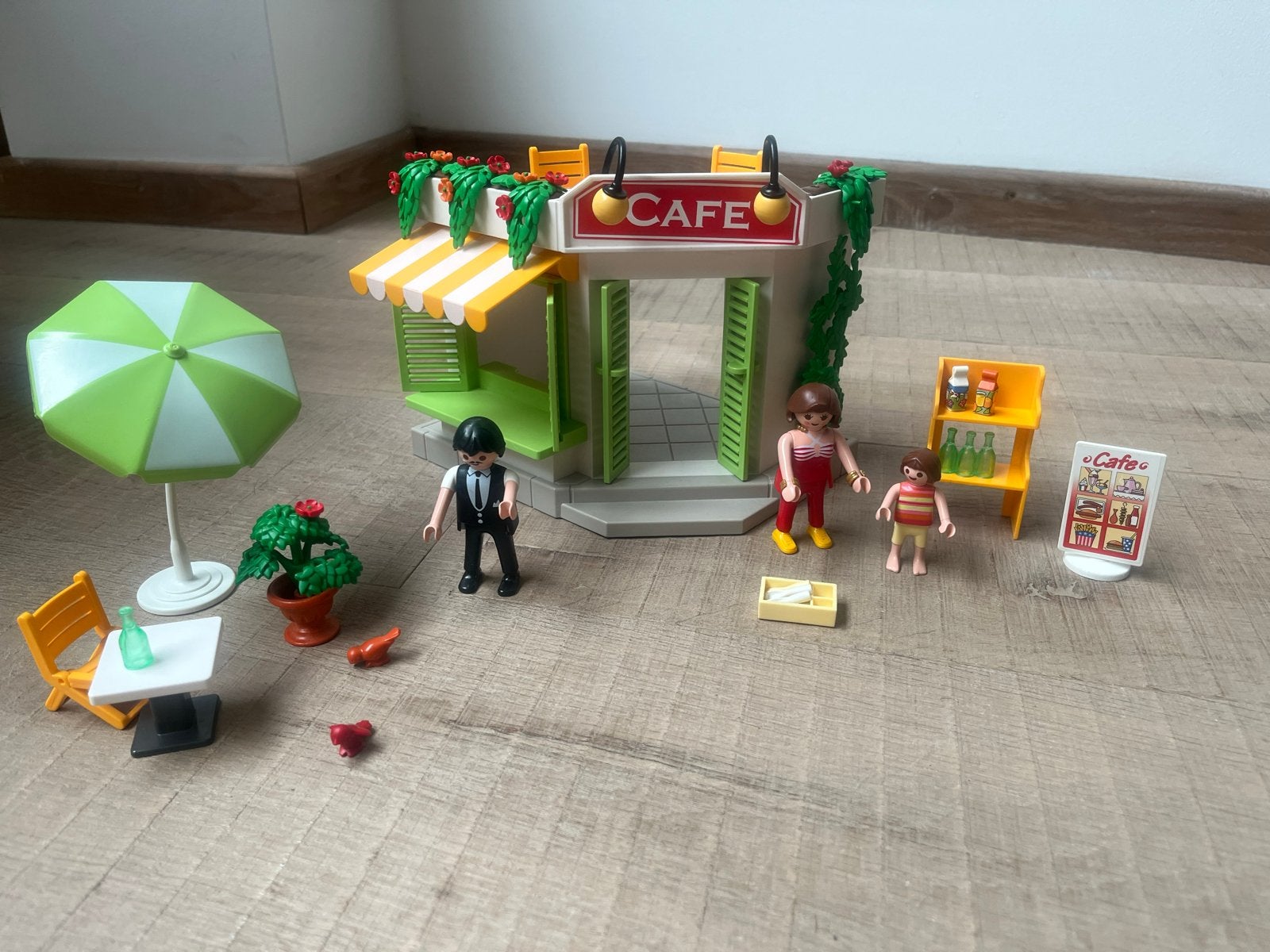 Playmobil 5129 met extra's - Café met terras, Ophalen of Verzenden, Gebruikt, Jongen of Meisje