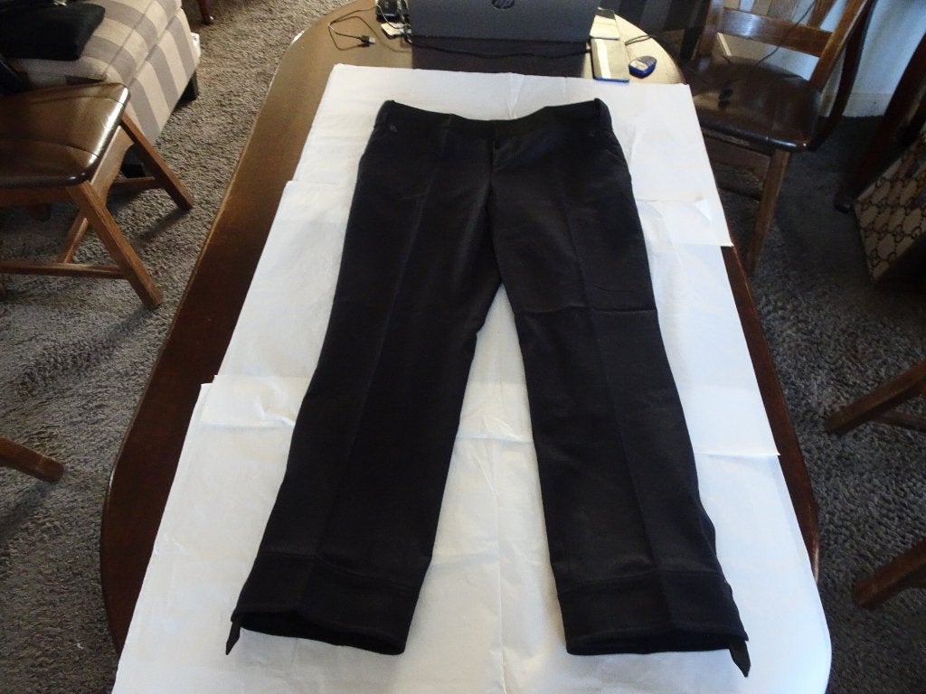 STRENESSE zwarte pantalon met gesp aan de broekspijpen, Verzenden, Zwart, Maat 42/44 (L), STRENESSE