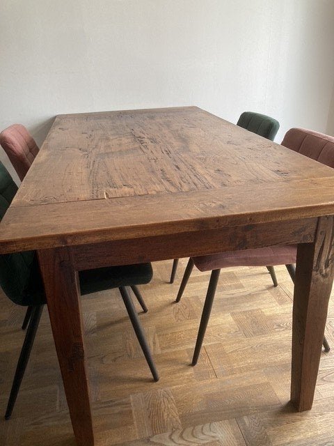 Eikenhouten eettafel, Huis en Inrichting, Tafels | Eettafels, Ophalen, Gebruikt, Eikenhout, Robuust eikenhout