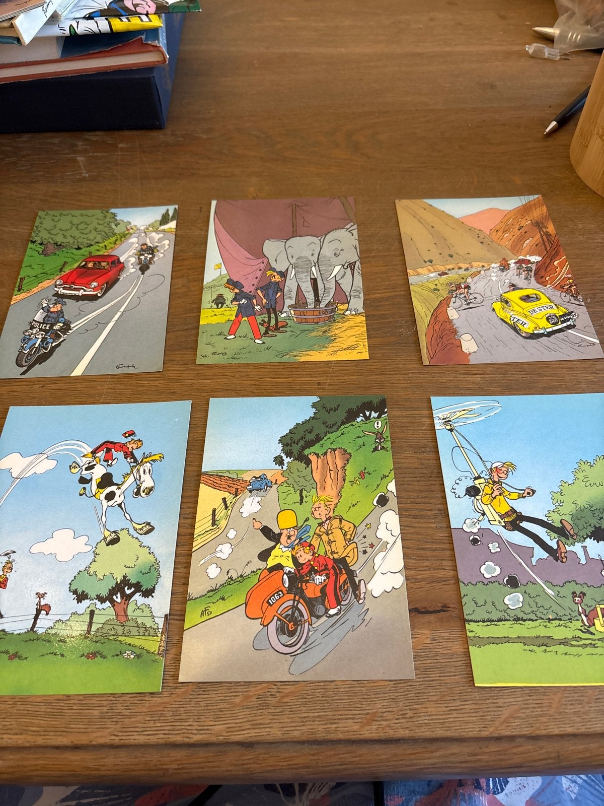 6 Robbedoes ansichtkaarten - Pareljes uit Robbedoes, Ophalen of Verzenden, 1980 tot heden, Ongelopen