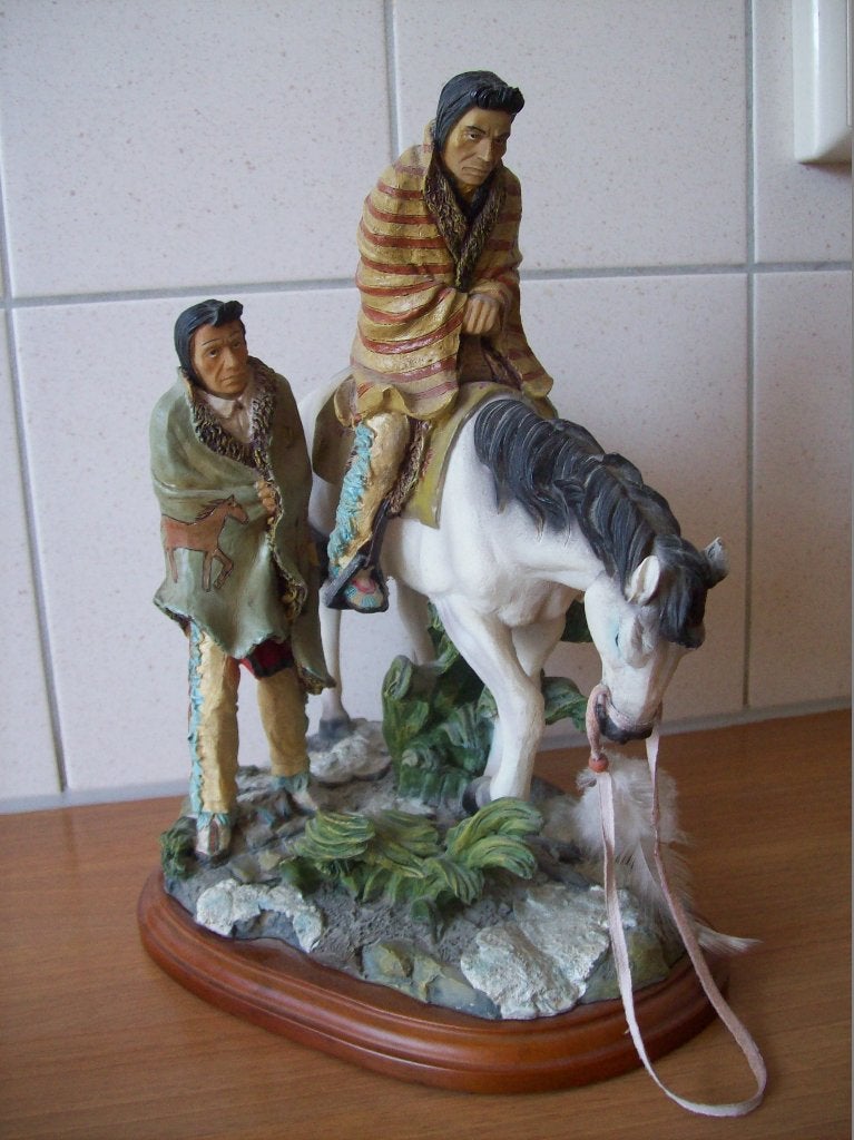 Indianen Paar met Paard, Ophalen of Verzenden, Zo goed als nieuw, Dier
