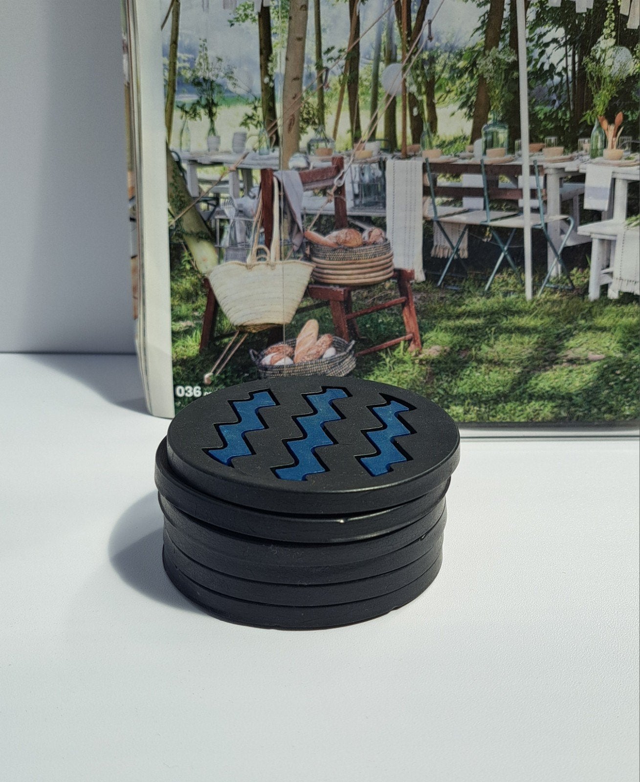 Vintage design Umbra rubber onderzetters, coasters, Ophalen of Verzenden, Glas, Overige stijlen