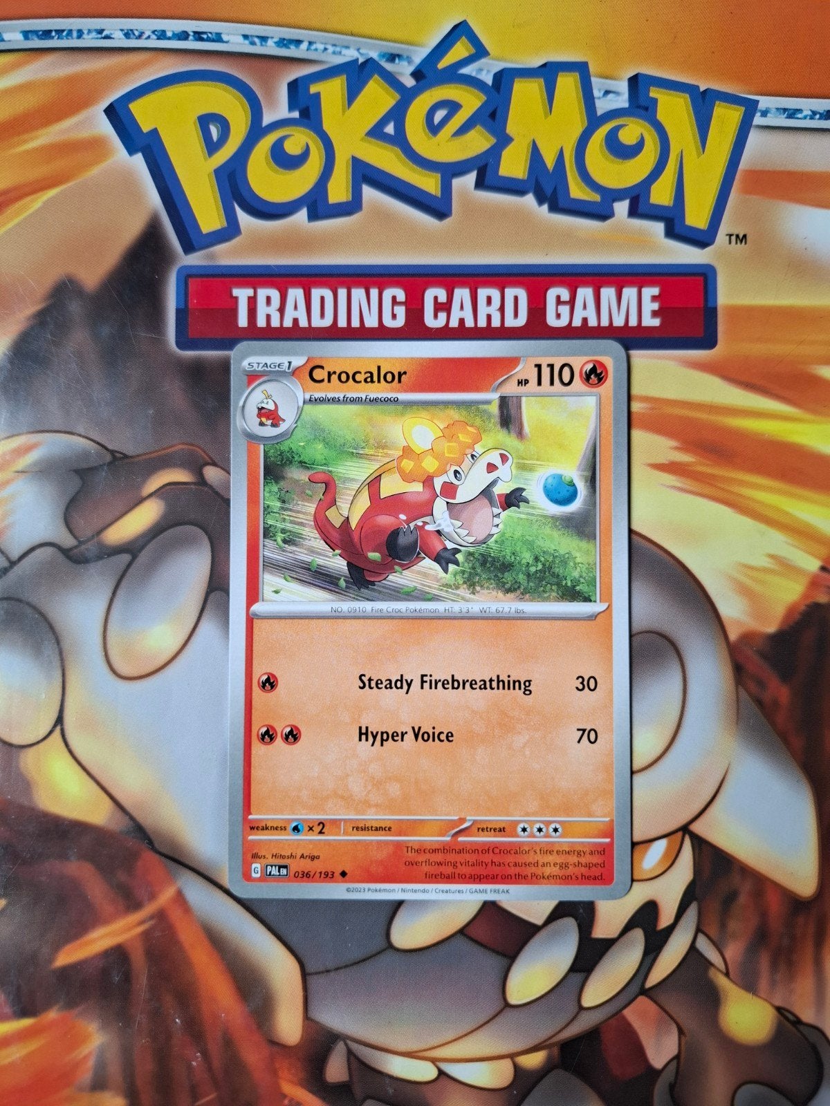 Crocalor 036/193 Paldea Evolved pokemon kaart nm, Ophalen of Verzenden, Zo goed als nieuw, Losse kaart