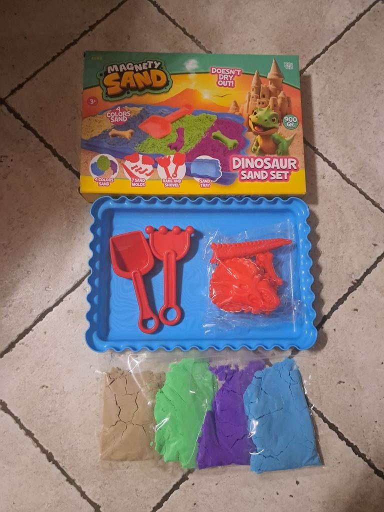 Magnety Zand Dinosaurus & Clementoni Maanden en Seizoenen, Ophalen of Verzenden, Zo goed als nieuw, Knutselen