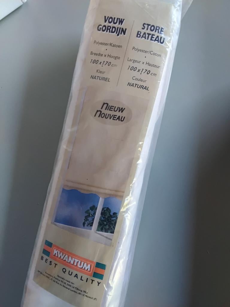 Nieuw vouwgordijn van Kwantum., Ophalen, Nieuw, Minder dan 100 cm
