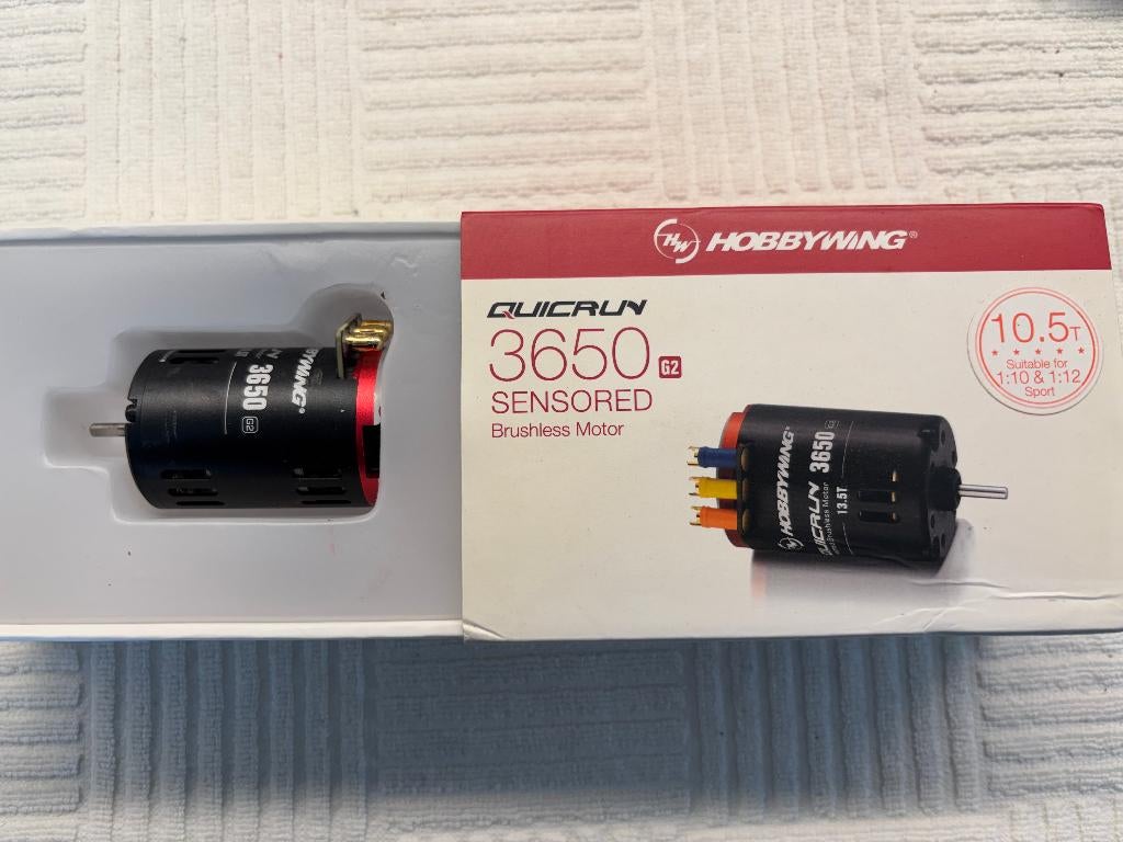 Hobbywing 3650 G2 10.5T Sensored Brushless Motor, Elektro, Ophalen of Verzenden, Zo goed als nieuw, Schaal 1:10