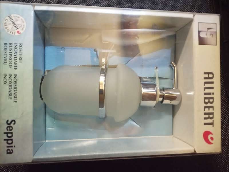 Allibert Seppia badkameraccessoires - Nieuw, Overige merken, Nieuw, Zilver, Zeepdispenser/zeepbakje