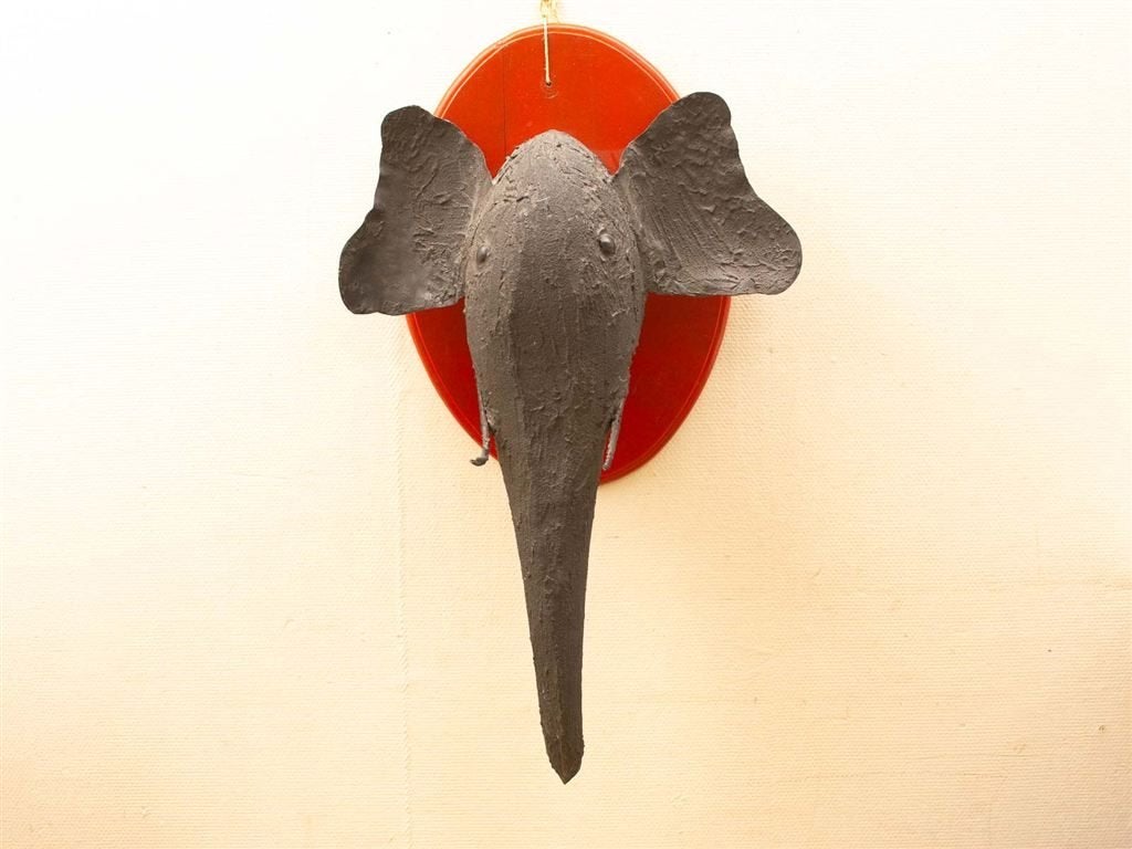 Wanddecoratie een hoofd van een olifant 35619, Ophalen of Verzenden, Gebruikt