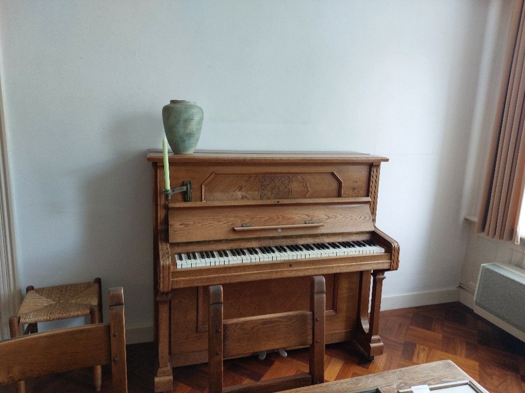 minimaal 100 jaar oude Ibach piano, Muziek en Instrumenten, Piano's, Ophalen, Gebruikt, Bruin, Piano