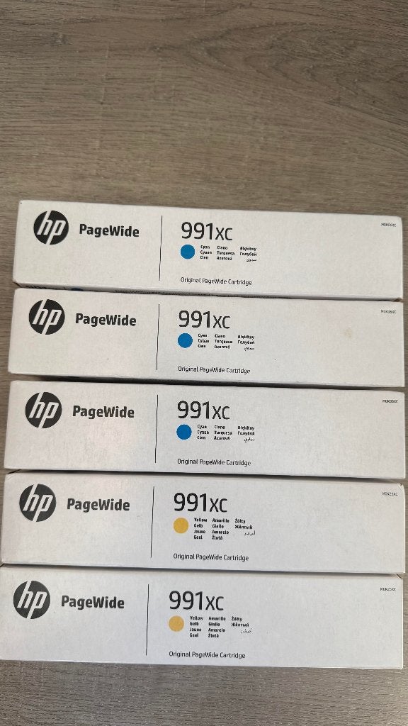 * Nieuwe Cartridges Types HP 991XC 3 Cyan en 3 Yellow *, Ophalen of Verzenden, Nieuw, Cartridge, Hp