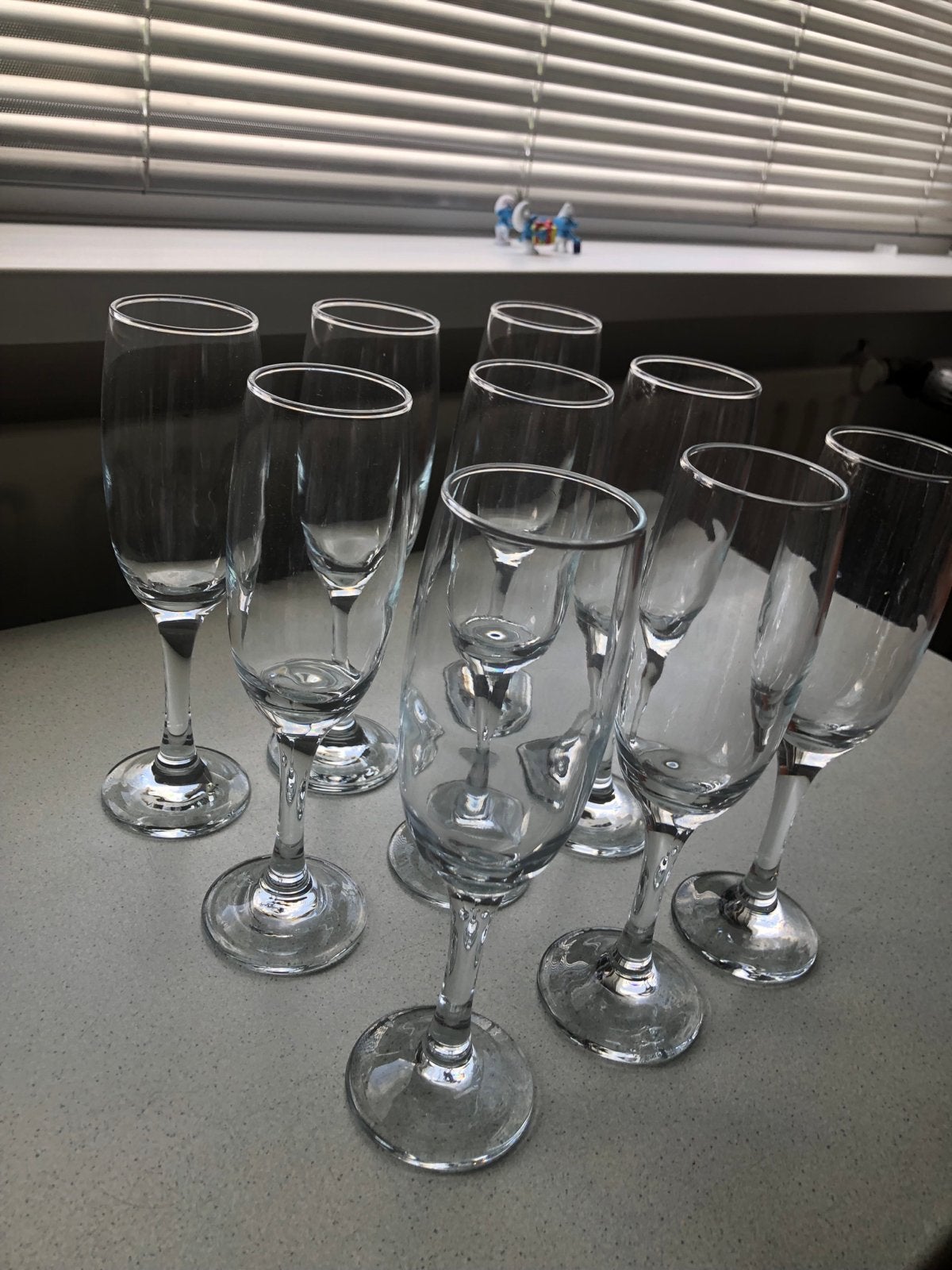Set van 9 champagneglazen, Ophalen of Verzenden