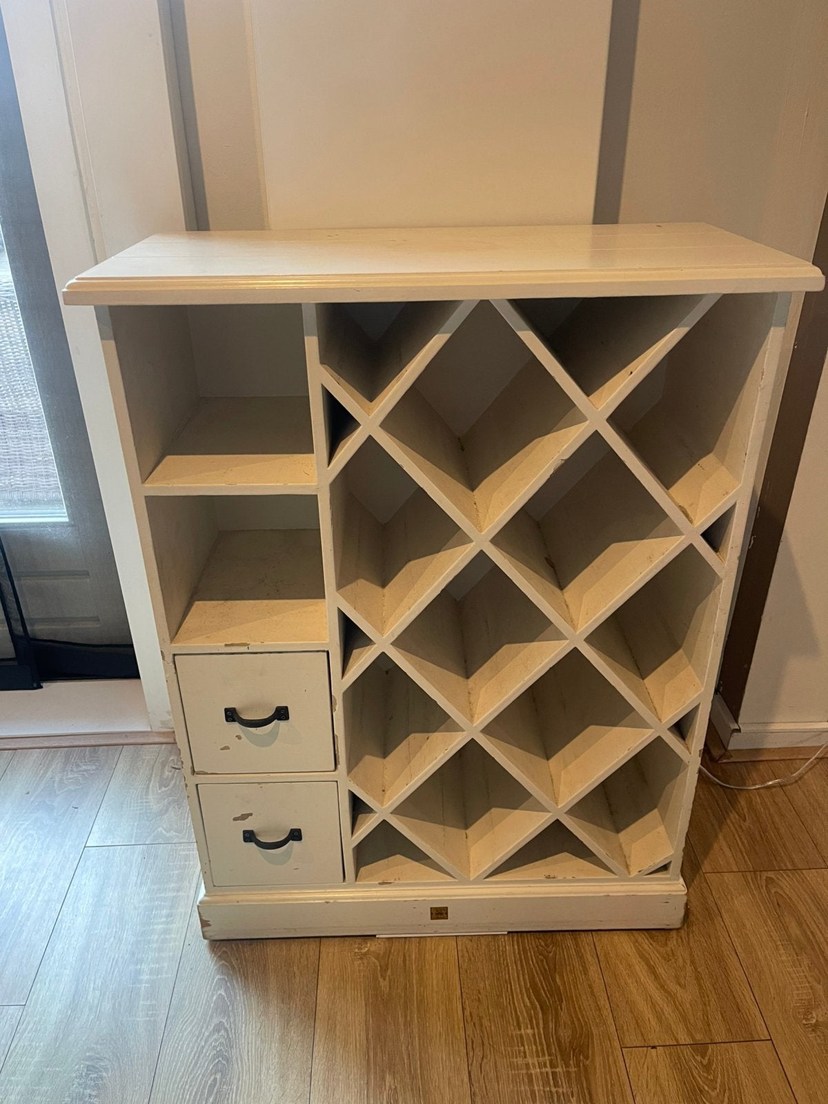 Wijnkast van Riviera Maison, Huis en Inrichting, Woonaccessoires | Wijnrekken, Ophalen, Gebruikt, 15 tot 25 flessen, 75 cm of meer
