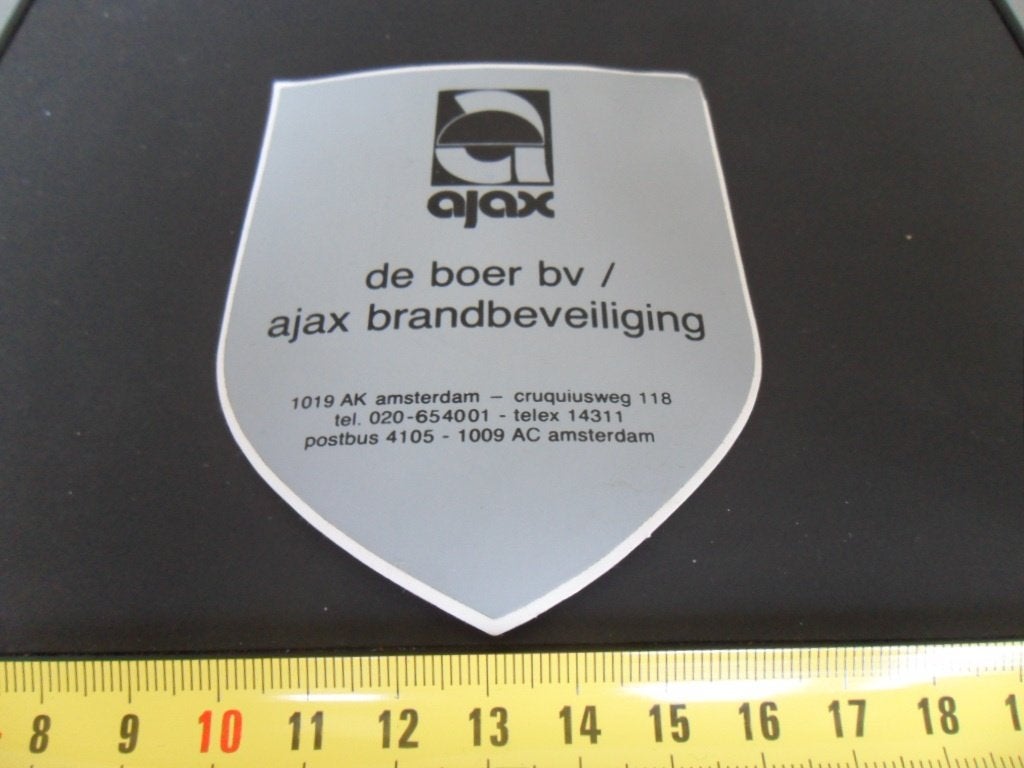sticker Raamsticker BRANDWEER logo Ajax de boer bv, Verzamelen, Stickers, Ophalen of Verzenden, Zo goed als nieuw