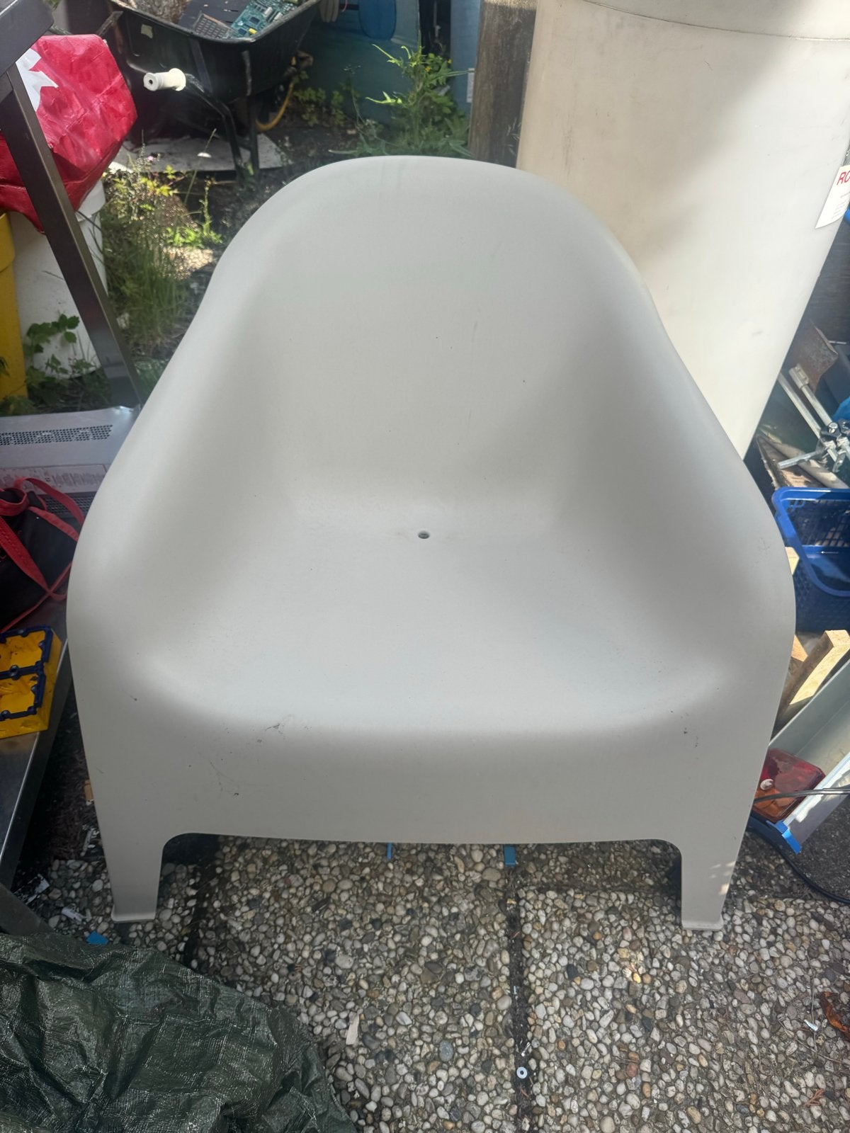 IKEA Skarpö Buitenstoel - gebrokenWit/creme, 1 stuk, Ophalen, Gebruikt, Kunststof
