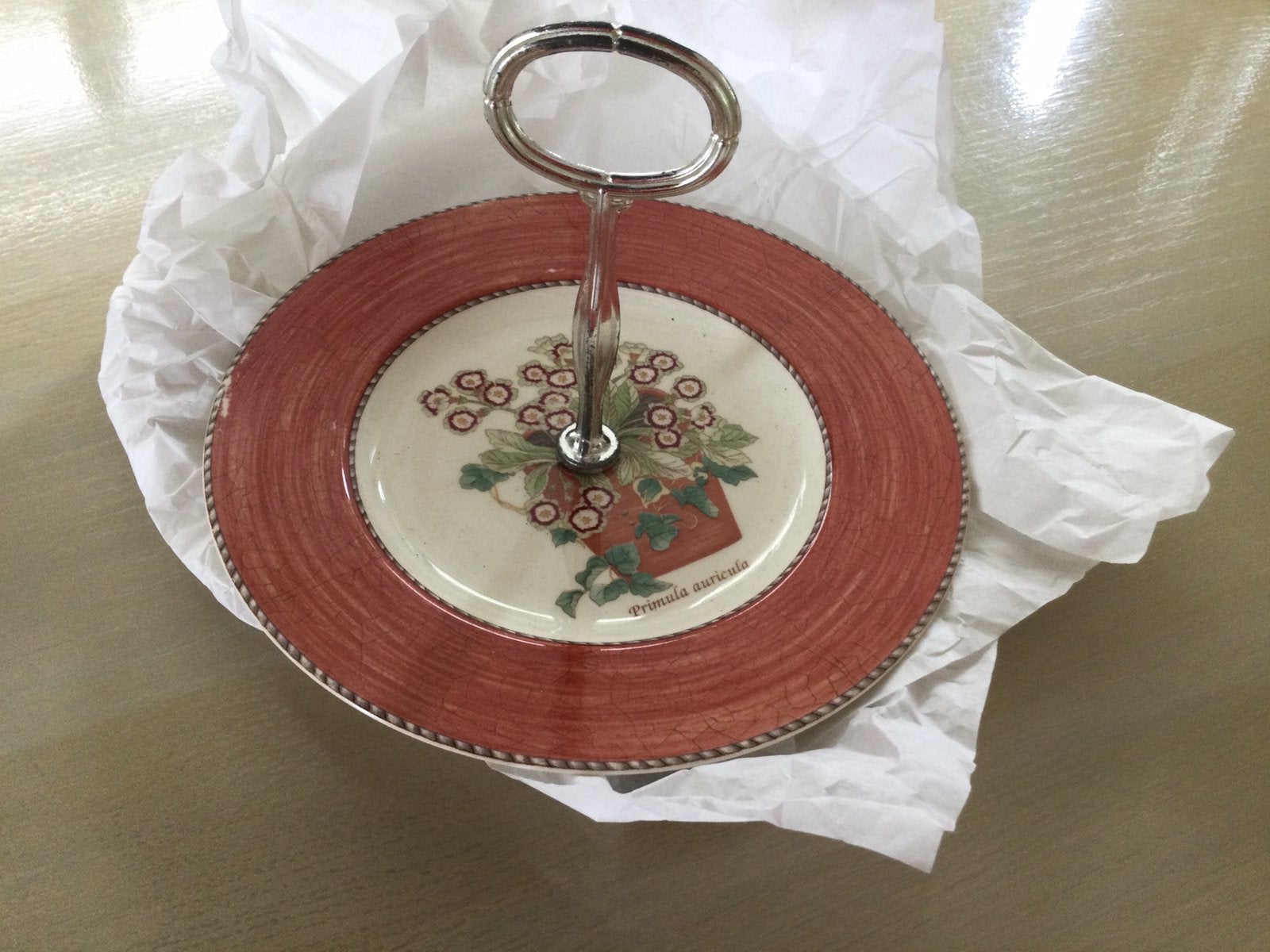 Wedgwood Sarah’s garden Queens ware etagere 21 cm uit 1997, Ophalen of Verzenden, Gebruikt