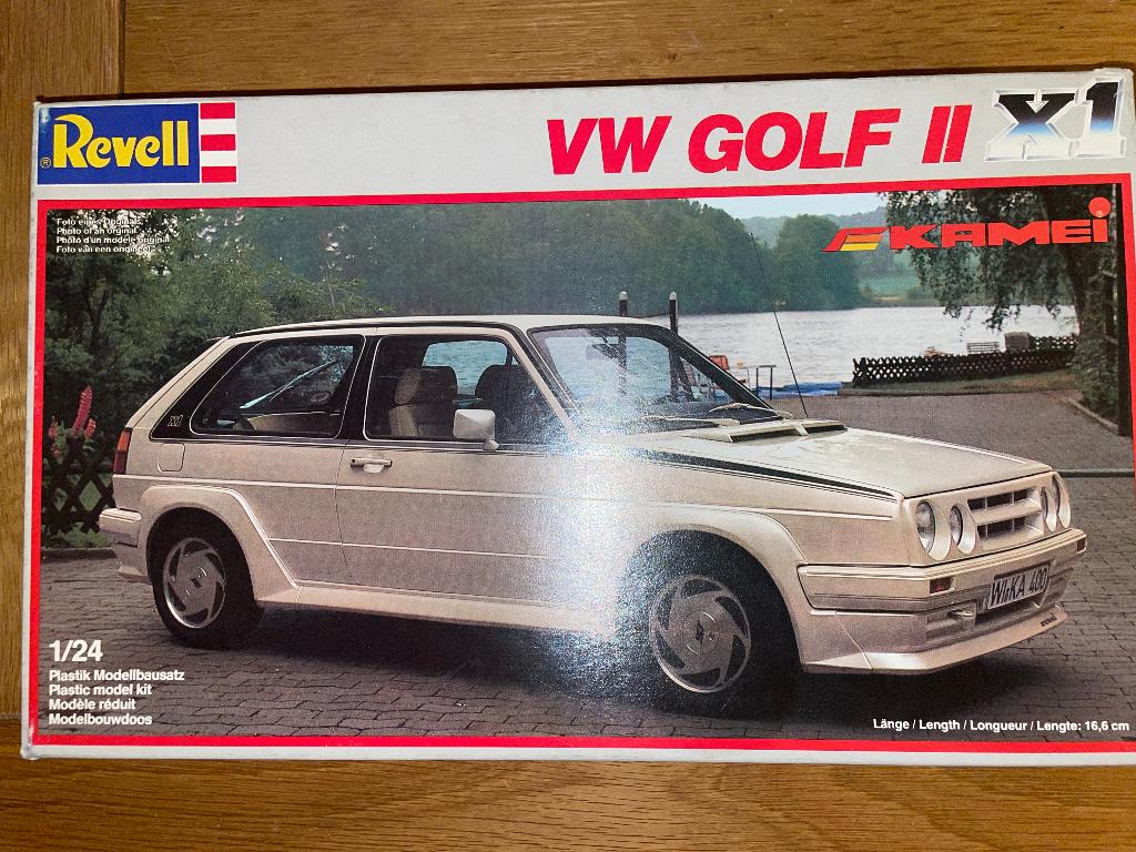 Volkswagen Golf II Kamei X1 Revell 1:24 bouwpakket, Ophalen of Verzenden, Zo goed als nieuw, Auto, Revell