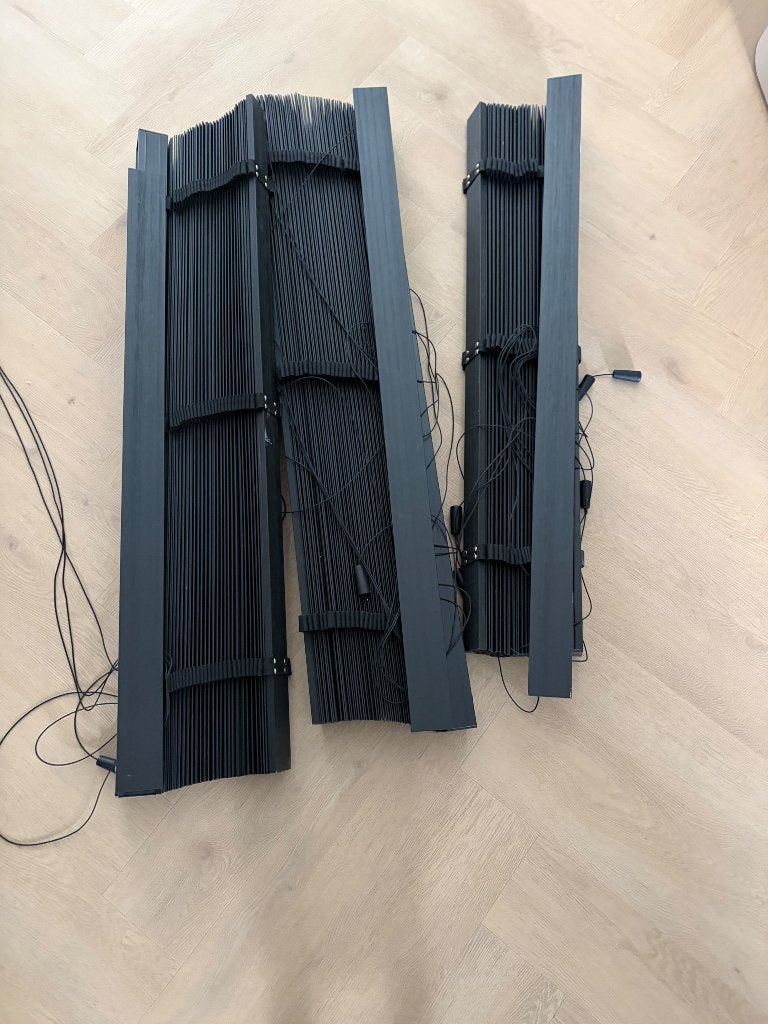 Zwarte bamboe jaloezieën 50 mm, Ophalen, Jaloezie, Overige merken, Zwart