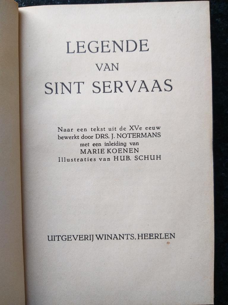 Legende Sint Servaas Jef Notermans en Marie Koenen, Ophalen of Verzenden, Gelezen, Europa
