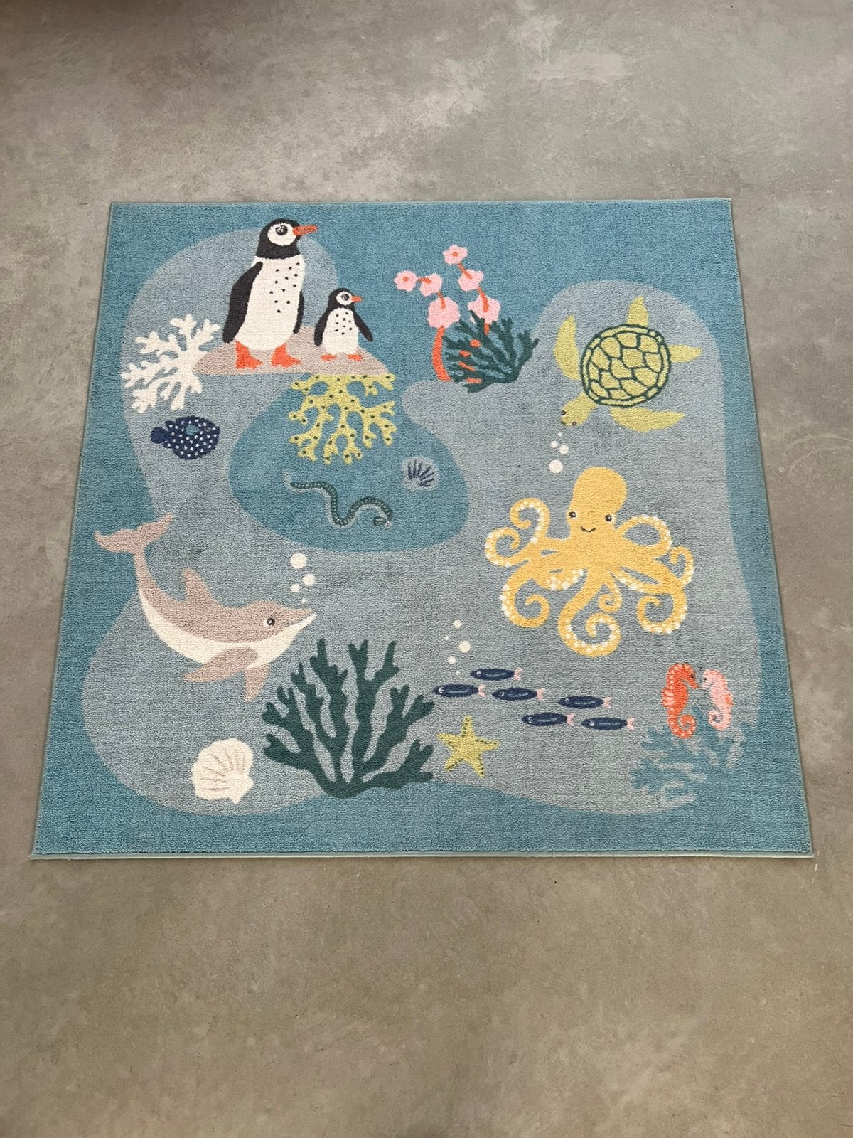 Kinder vloerkleed Ikea 133x133cm, Ophalen, Kleed of Kussen, Zo goed als nieuw, IKEA