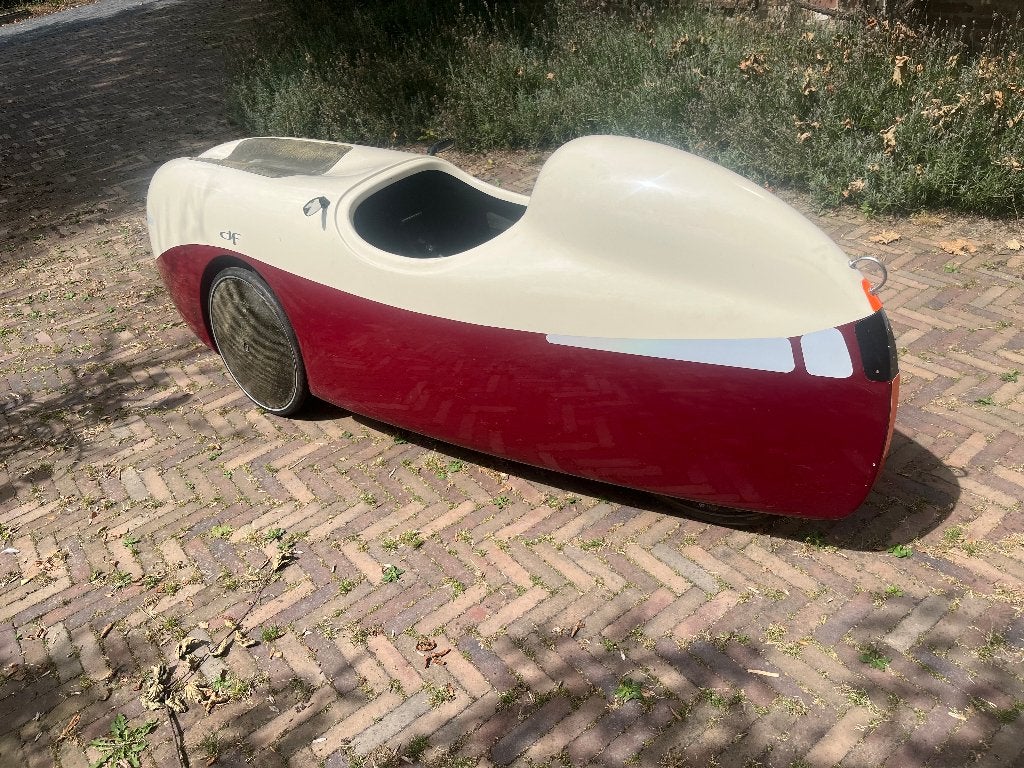 Velomobiel DF-XL, Fietsen en Brommers, Fietsen | Ligfietsen, Trommelrem, Ophalen, Overige merken, Zo goed als nieuw