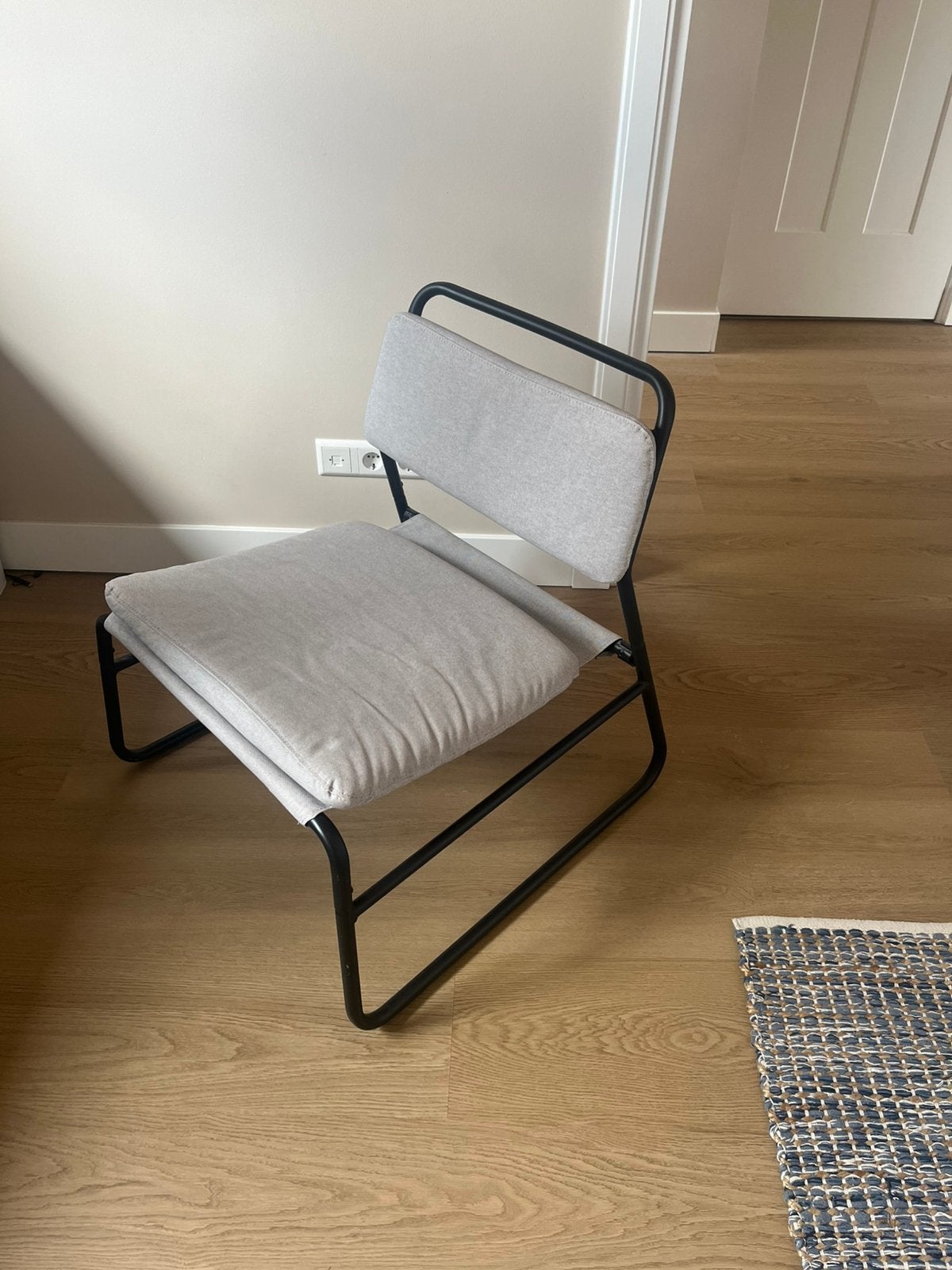 IKEA Linnebäck fauteuil - Grijs, Gebruikt, Ophalen of Verzenden, Eén, Stof