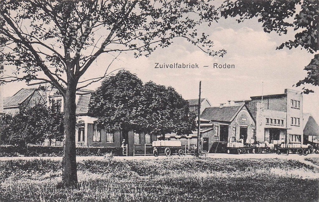 Roden - Zuivelfabriek FRAAI (oude kaart), Ophalen of Verzenden, Voor 1920, Ongelopen, Drenthe