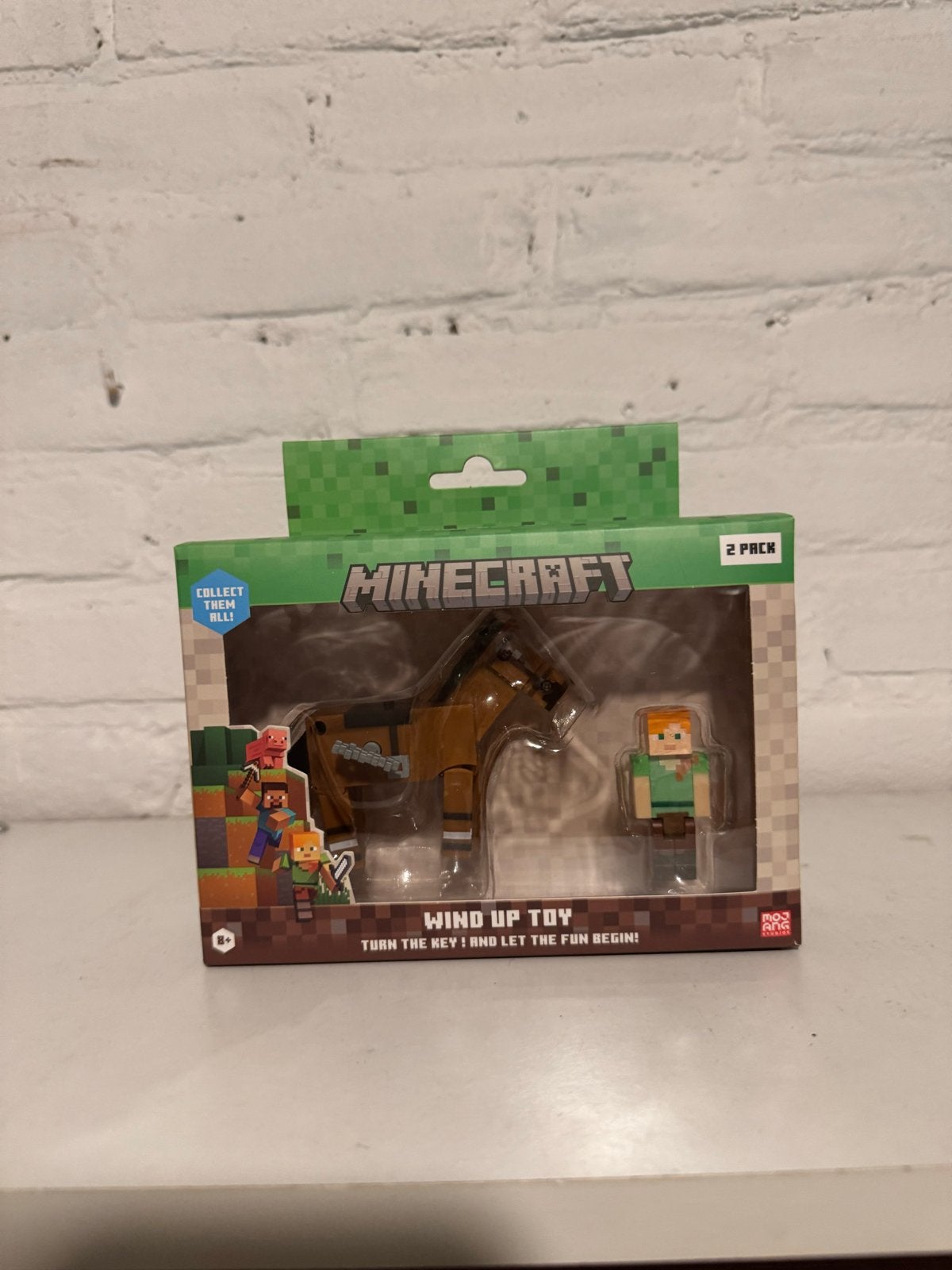 Minecraft Wind Up Toy 2-pack: Paard & Steve/Alex, Ophalen of Verzenden, Nieuw