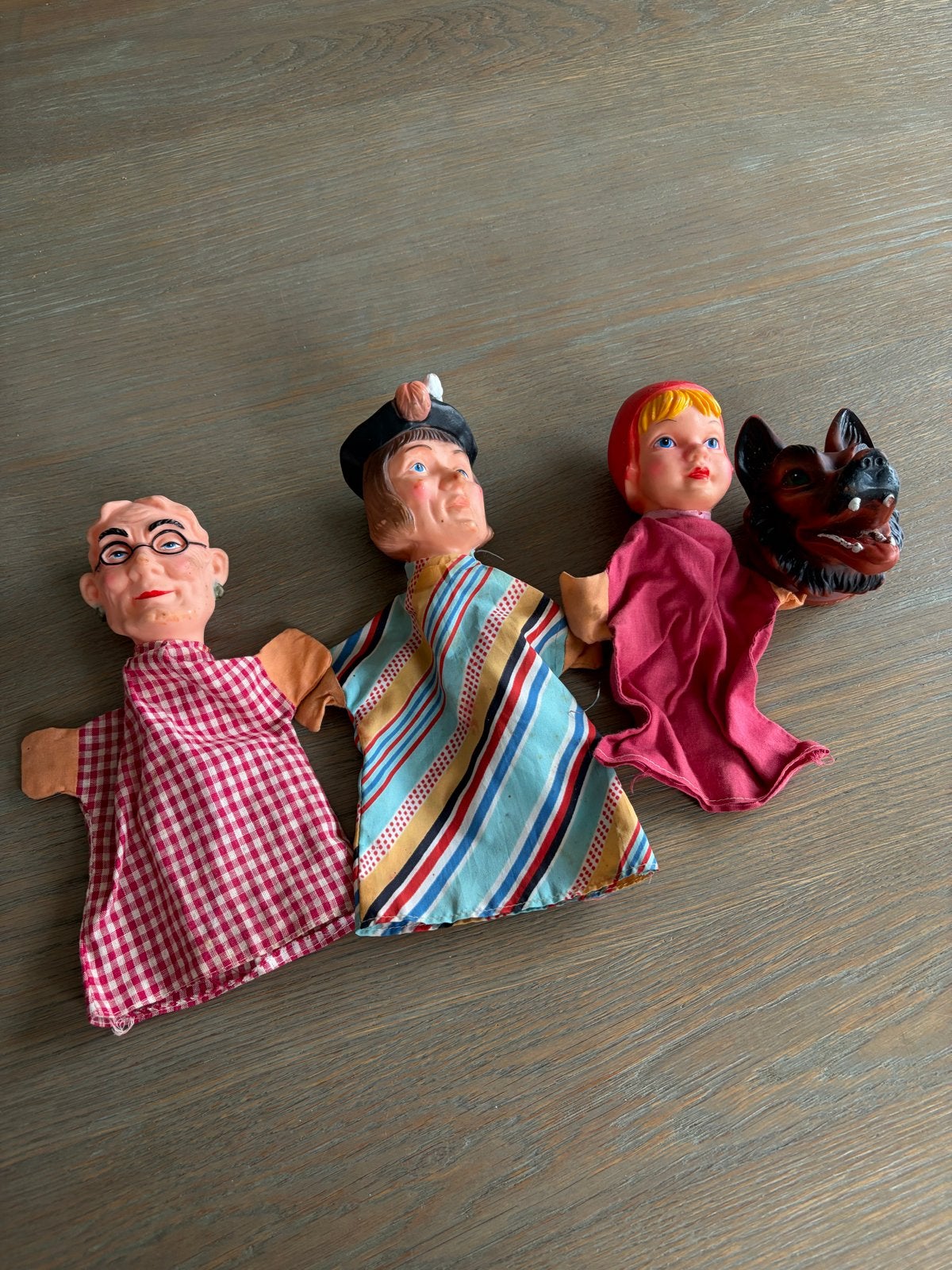 Oude poppenkastpoppen - Set van 4, Ophalen of Verzenden, Gebruikt, Overige typen