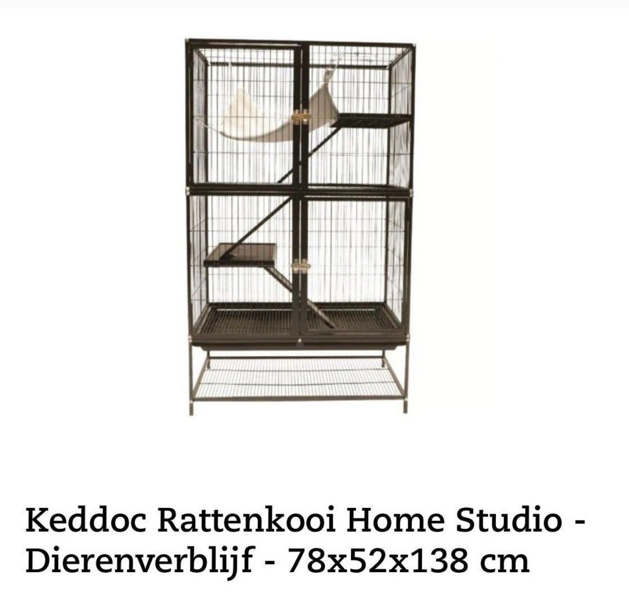 Zeer nette keddoc ratten kooi home studio dierenverblijf, Ophalen, Kooi, Minder dan 75 cm, Zo goed als nieuw