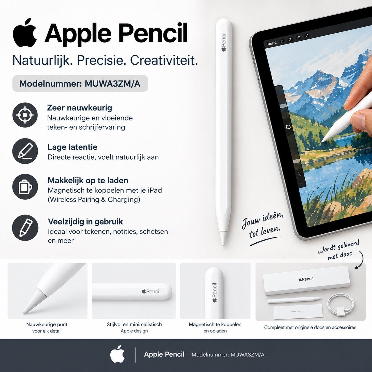Apple Pencil USB-C, Ophalen of Verzenden, Zo goed als nieuw