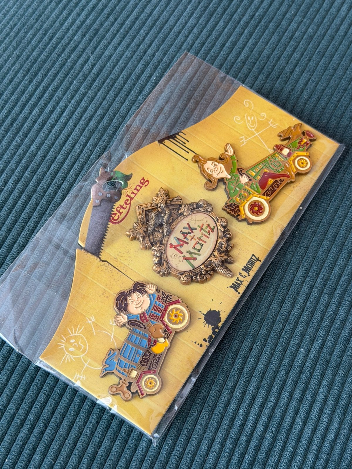 Efteling Max Moritz pins - ongeopend!, Verzenden, Nieuw, Button of Speldje