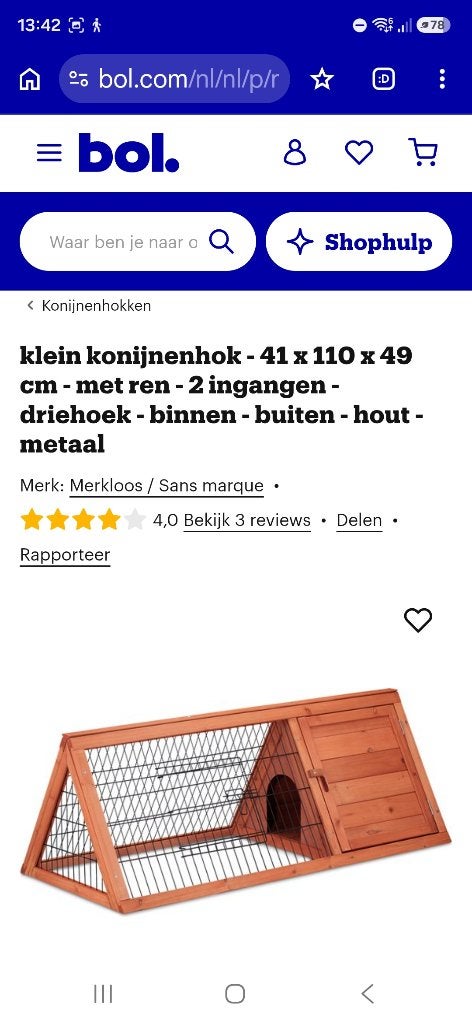 Konijnenhokken (twee), Dieren en Toebehoren, Ophalen, Gebruikt, Cavia, 90 cm of meer