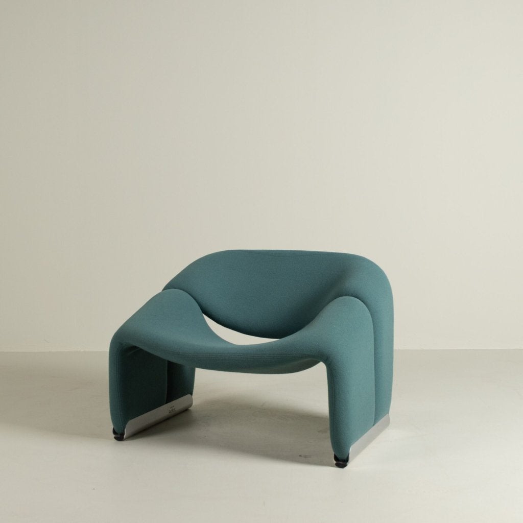 Artifort F598 Groovy Fauteuil Turquoise Stof, Huis en Inrichting, Artifort, Zo goed als nieuw, Niet ingevuld, Niet ingevuld
