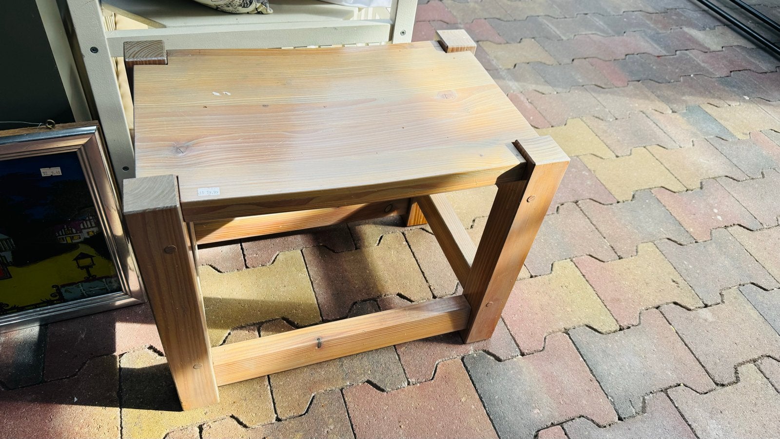 Houten Bijzettafel - Robuust en Veelzijdig, Ophalen of Verzenden, Gebruikt