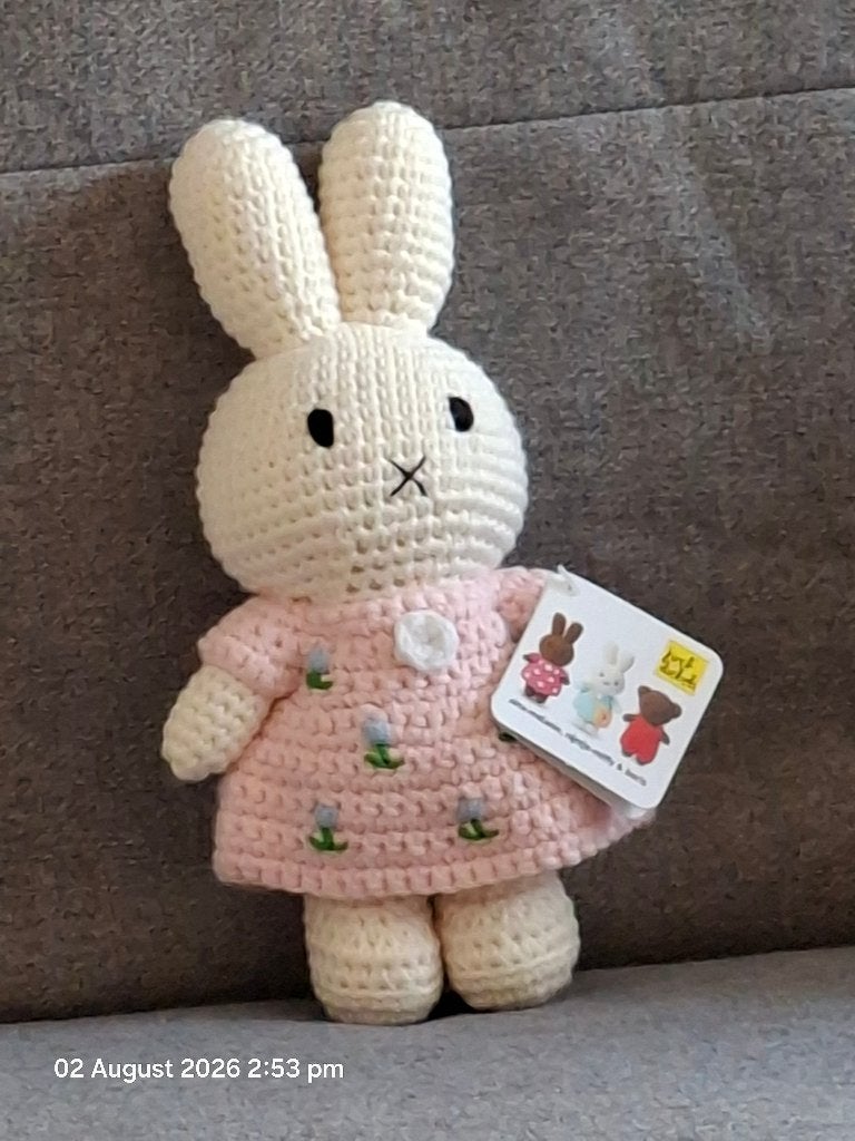 Just Dutch Nijntje/Miffy Gehaakte Knuffel Roze Tulp - NIEUW, Little Dutch, Overige typen, Nieuw, Nijntje