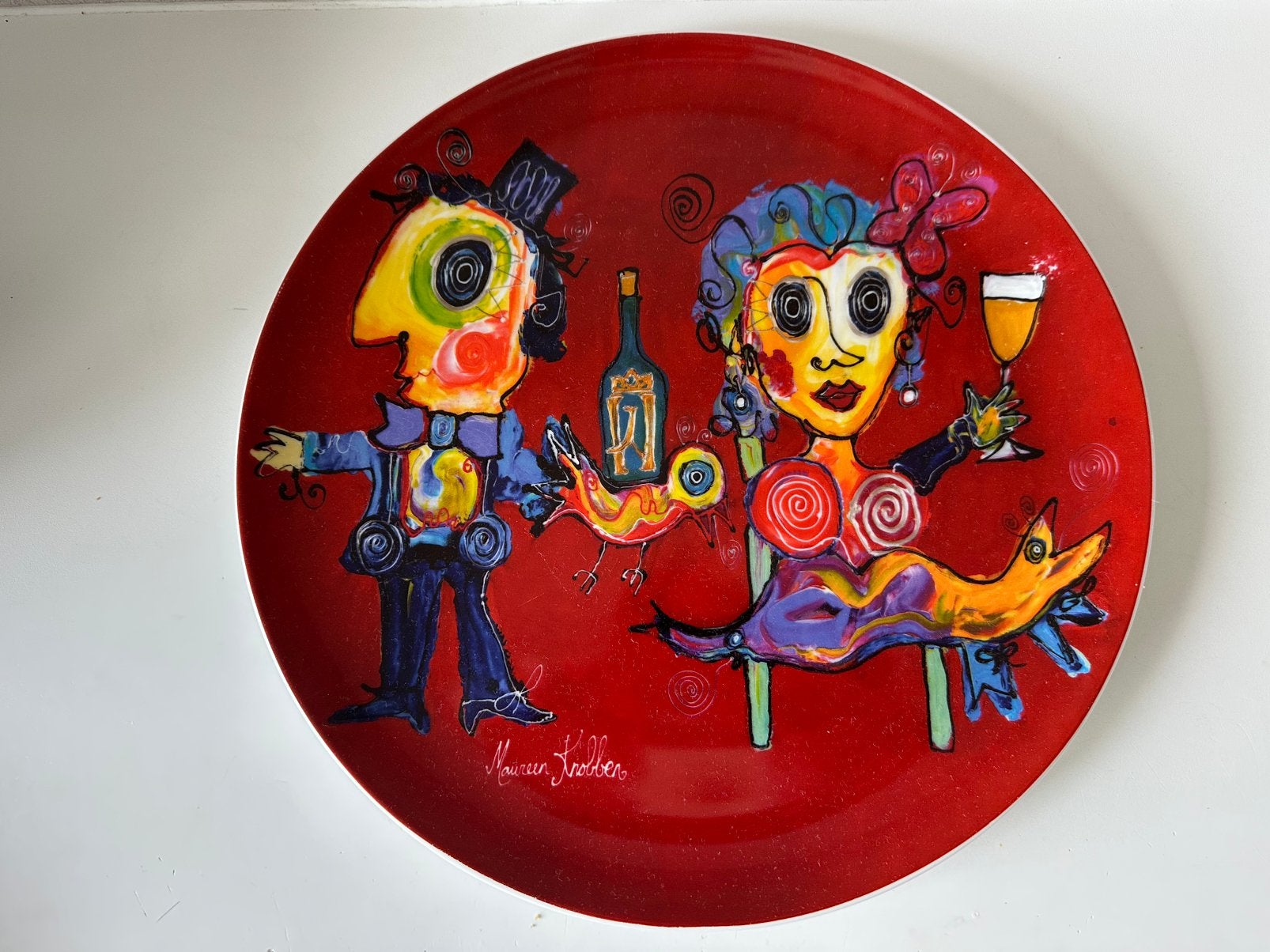 Prachtig Taste of Art bord Maureen Knobben Life is wonderful, Ophalen of Verzenden, Bord, Steen/keramiek