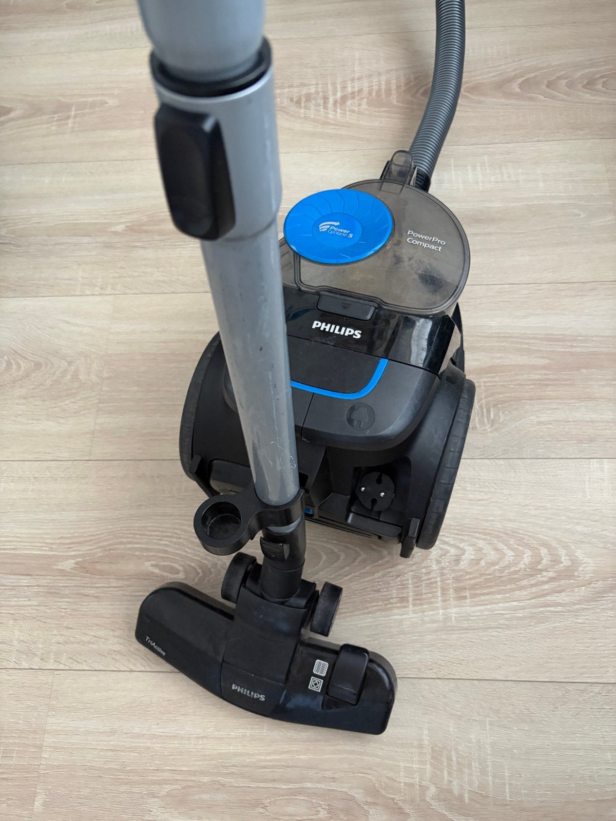 Philips PowerPro Compact Stofzuiger - Zwart/Blauw, Ophalen, Gebruikt, Philips, Minder dan 1200 watt