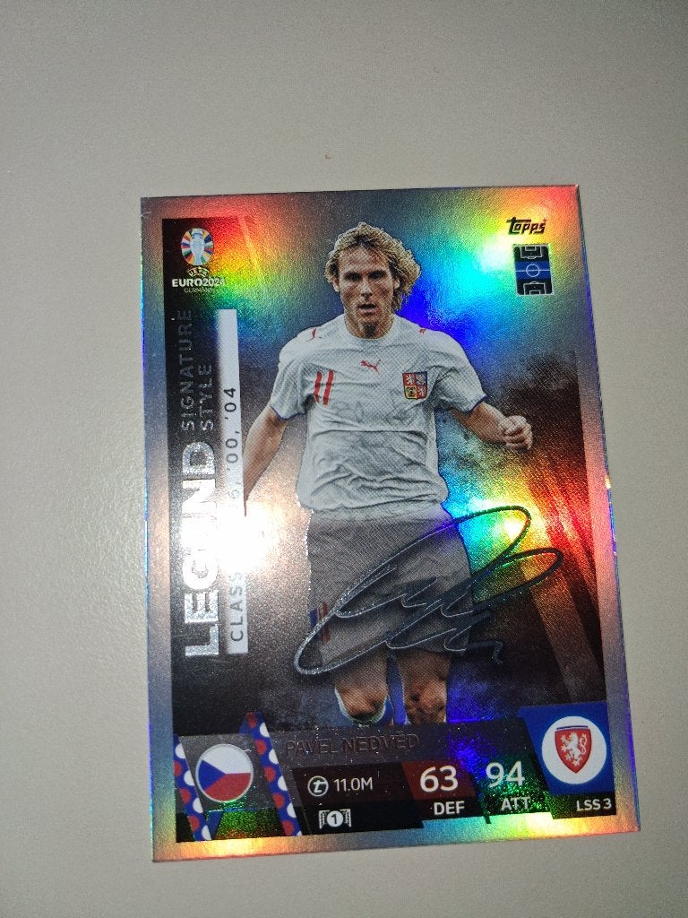 Topps legend voetbalkaart Nedved, Ophalen of Verzenden, Zo goed als nieuw, Buitenlandse clubs, Spelerskaart