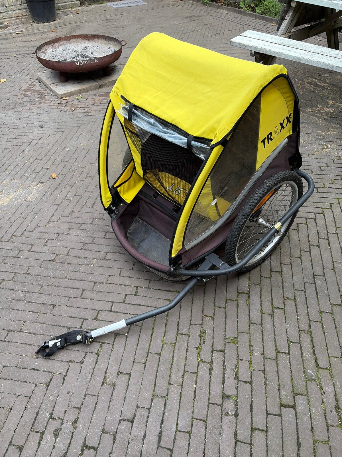 Traxx Fietskar - Gebruikt maar werkt naar behoren, Ophalen of Verzenden, Gebruikt, Kinderkar, 20 tot 40 kg