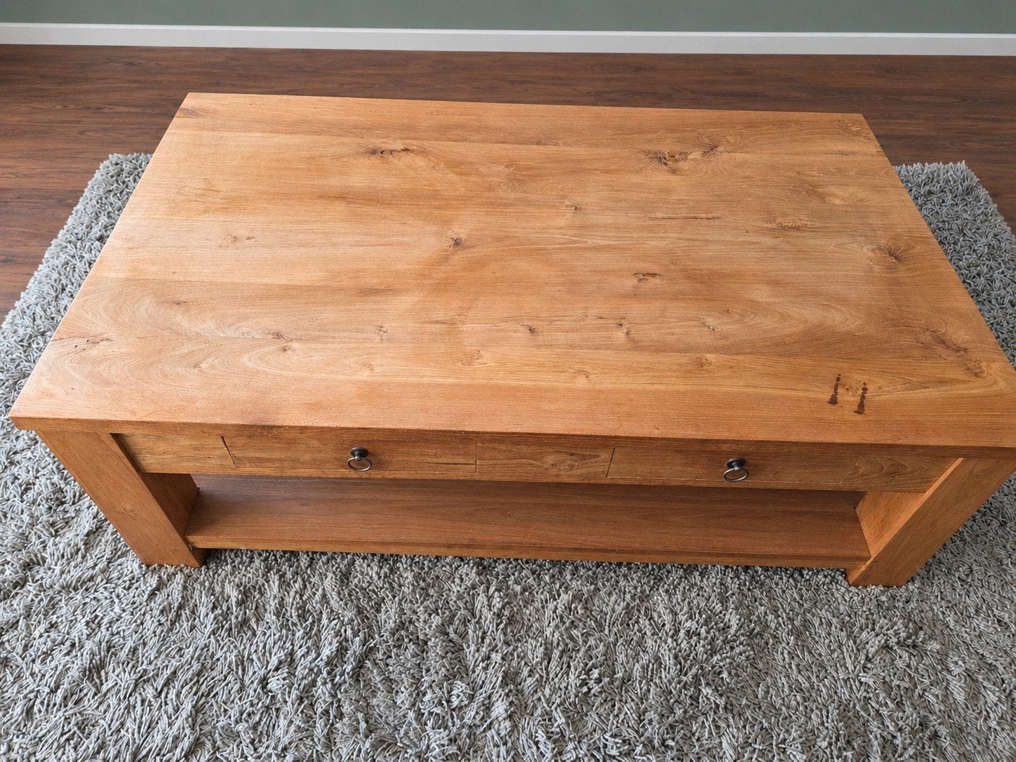 Salontafel teak, Ophalen, Gebruikt, 100 tot 150 cm, 50 tot 100 cm