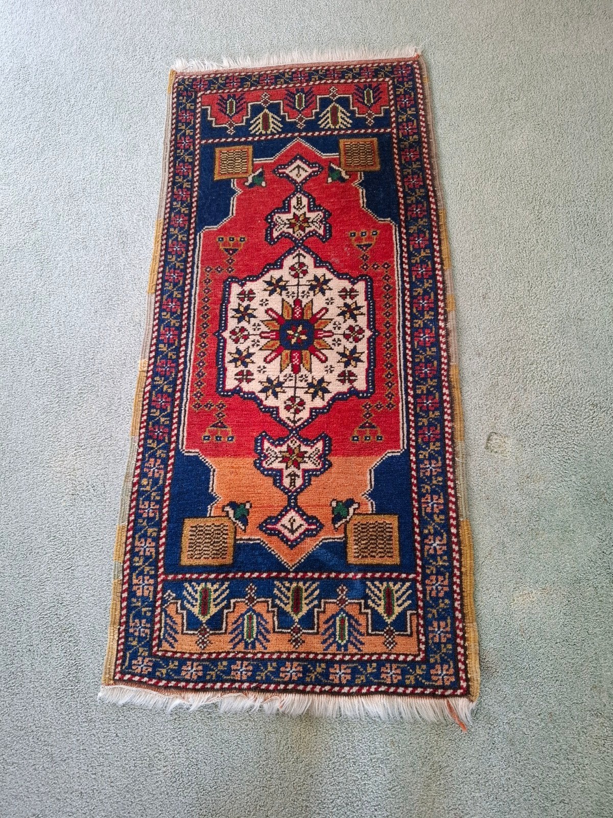 Oosters tafelkleed/loper 130 x 58 cm, Huis en Inrichting, Stoffering | Tapijten en Kleden, Ophalen, Gebruikt, 100 tot 150 cm, 50 tot 100 cm